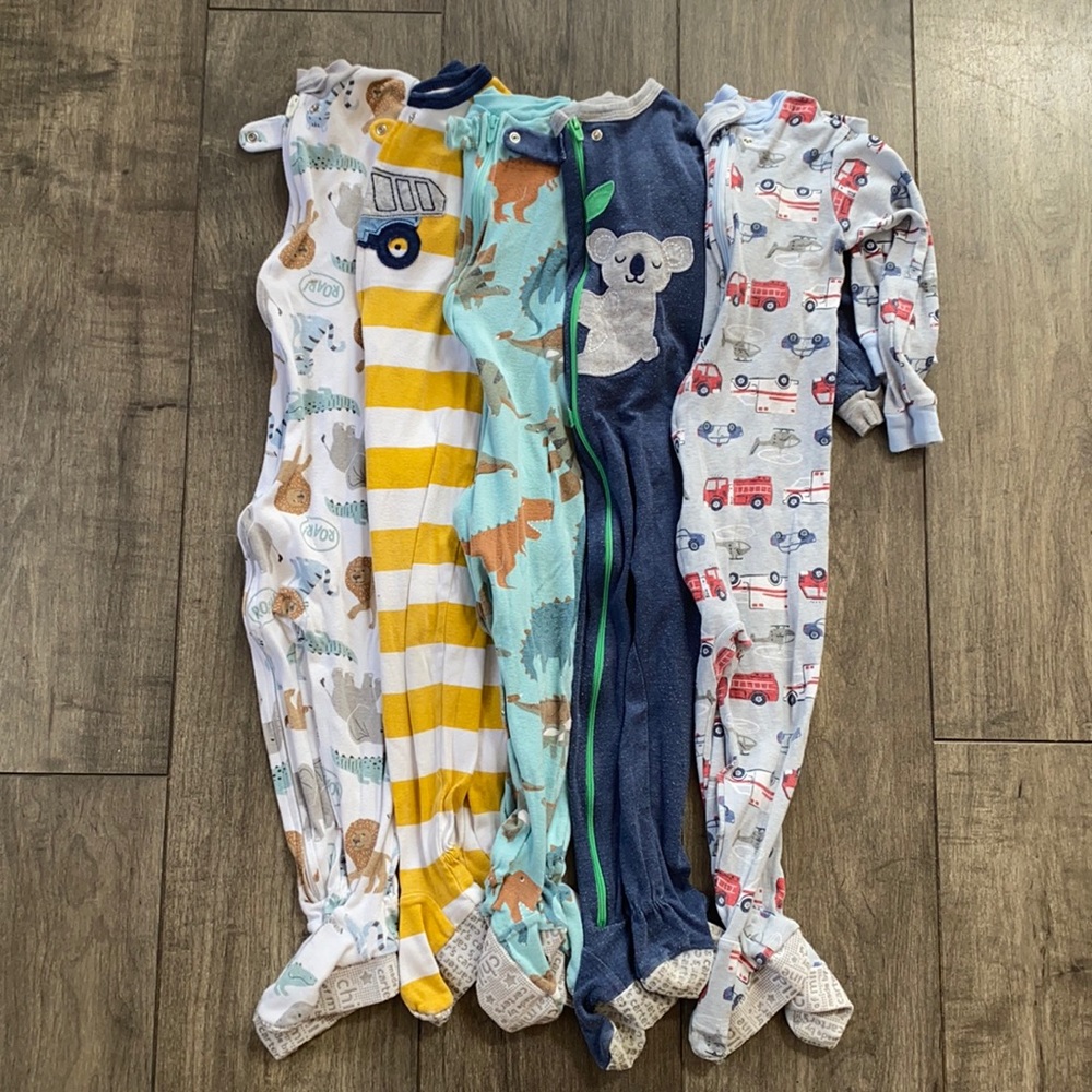 Toddler boys one piece pjs